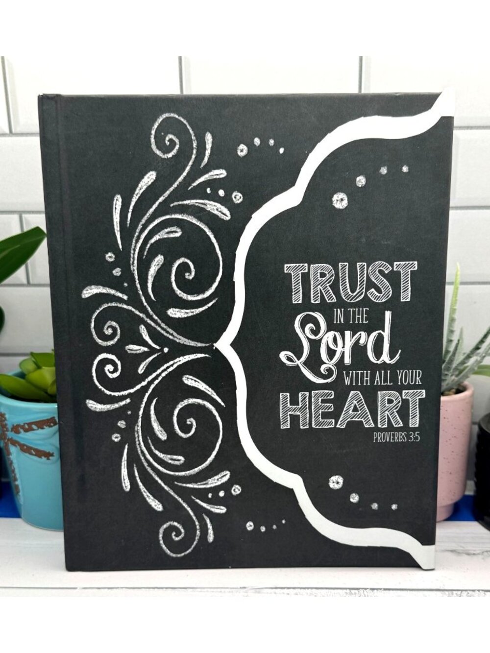 EAI Trust In The Lord Proverbs 3:5 Hardcover Lined Journal Religious Design